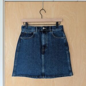 Everlane Blue Denim A-Line Skirt